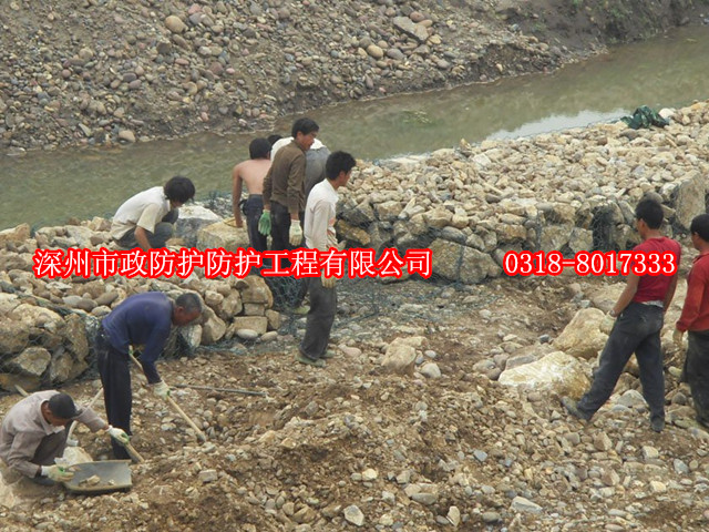 湖北格賓網(wǎng)防洪整治工程在甘寧河護底應(yīng)用